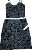 KIDS LEOPARD CROP TOP AND SKIRT SET