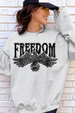 Freedom Eagle Oversized Graphic Fleece Sweatshirts