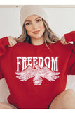 Freedom Eagle Oversized Graphic Fleece Sweatshirts