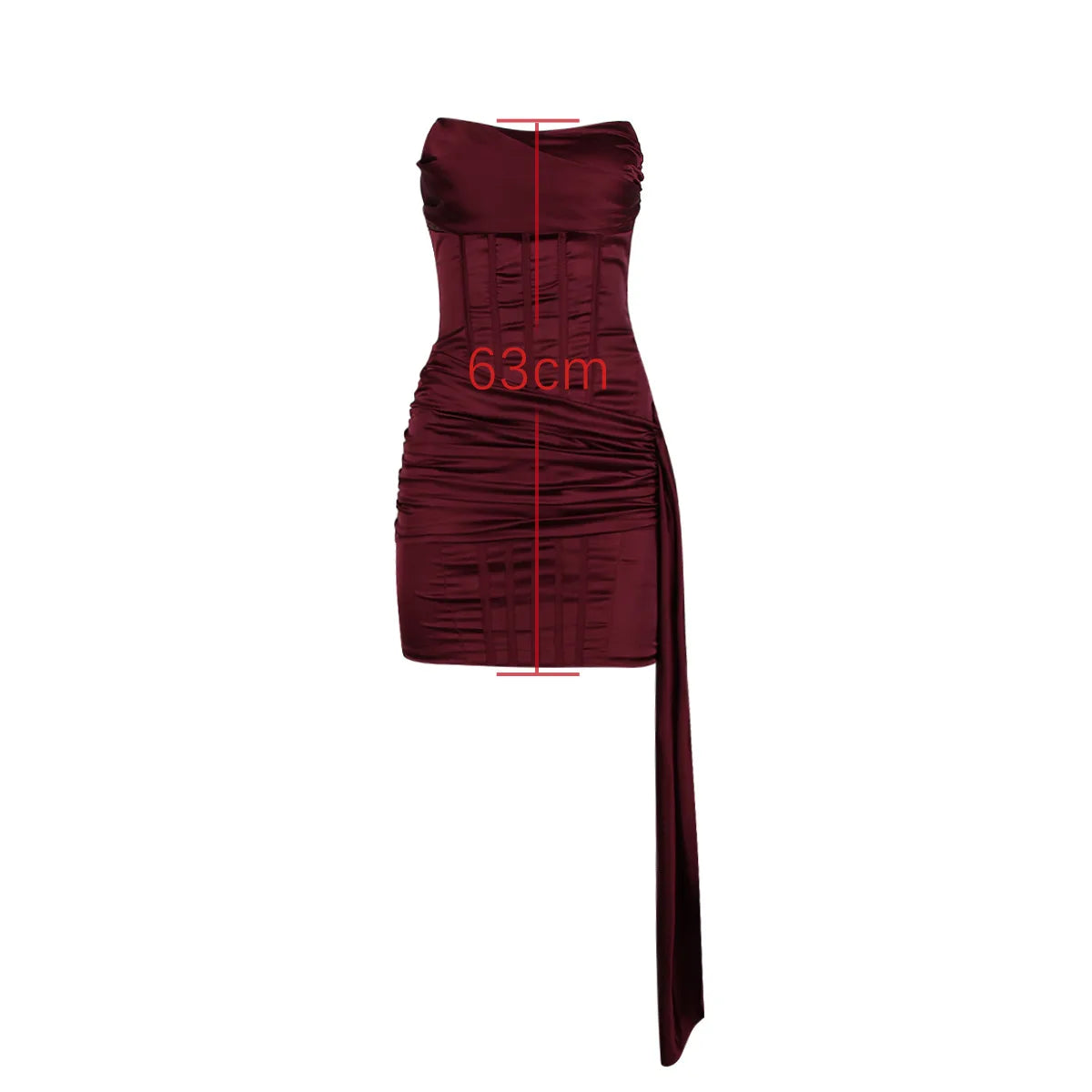 Madison Satin Mini Dress| Burgundy