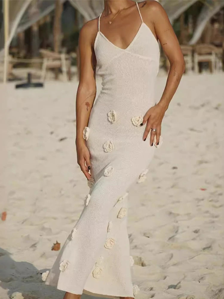 Sandy Beaches Maxi Dress| Brown
